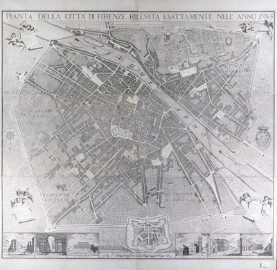 Map of Florence, 1783 by Magnelli